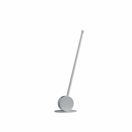 ORE INTERNATIONAL 23 in. Modern LED Leaning Towering Stick Metal Table Lamp, White HBL2625